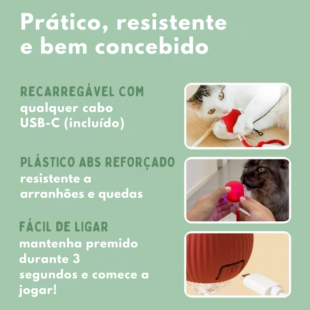 MiauFun™ - Bola de Aventura Interativa para os seus Gatos