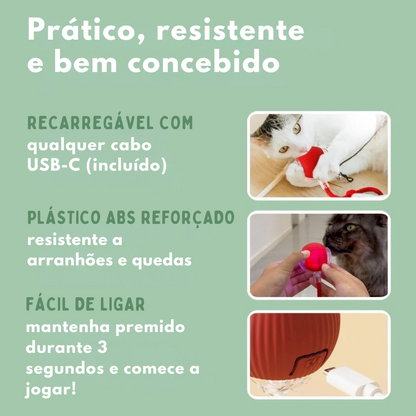 MiauFun™ - Bola de Aventura Interativa para os seus Gatos